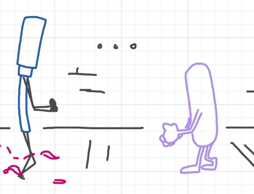 A panel from I've Been Everywhere, Man, episode nine of the Board Boards object show by Furretwalk/WalkingFurret.